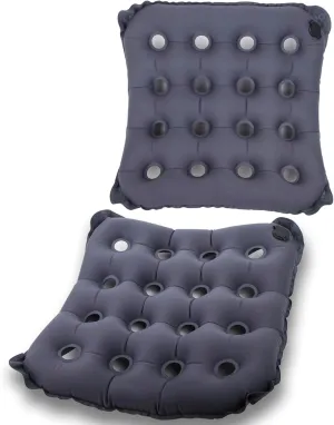 Inflatable Seat Cushion, Portable Air Seat Chair Cushions for Pressure Relief Breathable Waffle Square Seat Pad for Home Car Wheelchairs Office Chairs and Airplanes (2PCS)