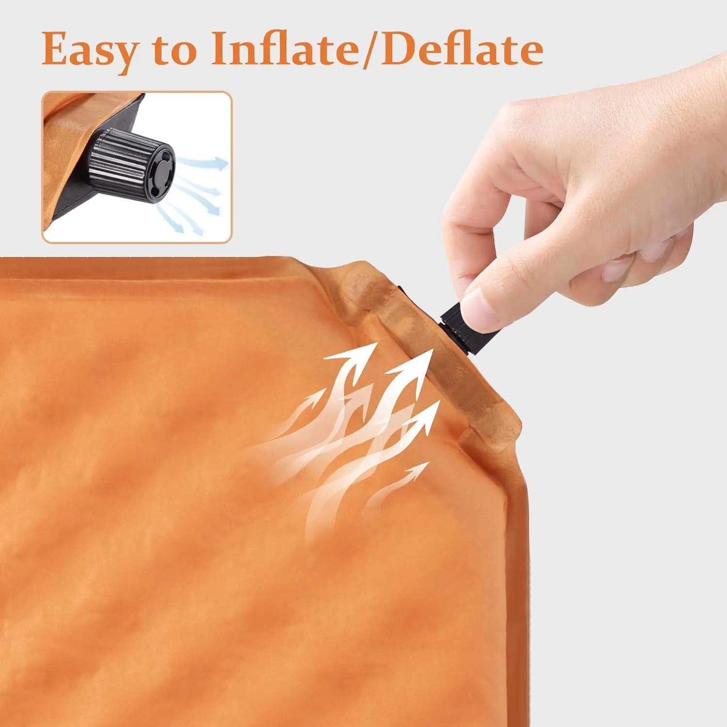 Inflatable Seat Cushion, Portable Airplane Stadium Bleacher Sitting Pad, Lightweight Self-Inflatable Moisture and Water Resistant Camping Chair Mat for Office Car Outdoor
