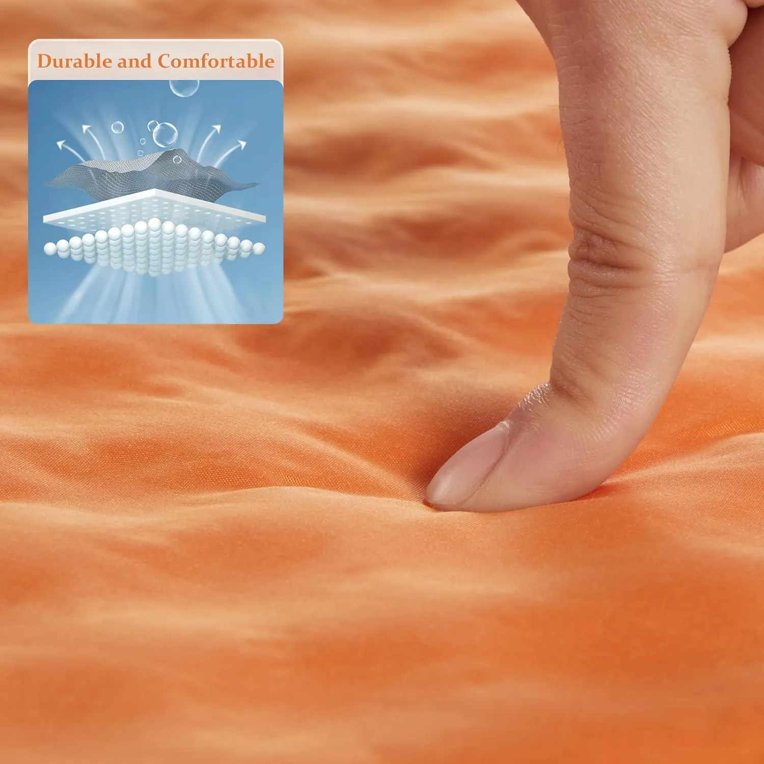 Inflatable Seat Cushion, Portable Airplane Stadium Bleacher Sitting Pad, Lightweight Self-Inflatable Moisture and Water Resistant Camping Chair Mat for Office Car Outdoor