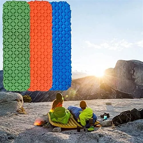 Inflatable Sleeping Mattress Inflatable Mattress Camping Sleeping Pad Ultralight Camping Mattress Sleeping Mat Camping Bed Beautiful Scenery (4 One Seat)