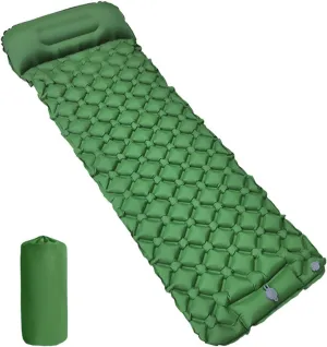 Inflatable Sleeping Pad with Pillow Backpacking Camping Air Mattress Outdoor Camping Sleeping Mat Folding Sleeping Pad