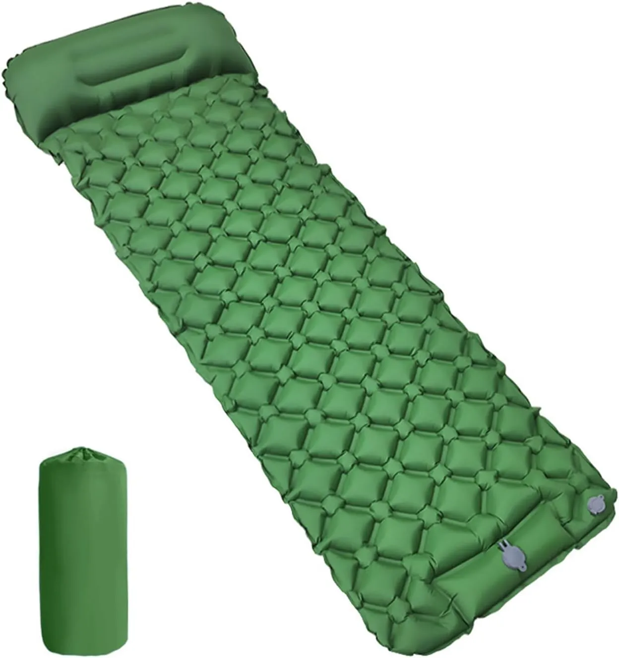 Inflatable Sleeping Pad with Pillow Backpacking Camping Air Mattress Outdoor Camping Sleeping Mat Folding Sleeping Pad