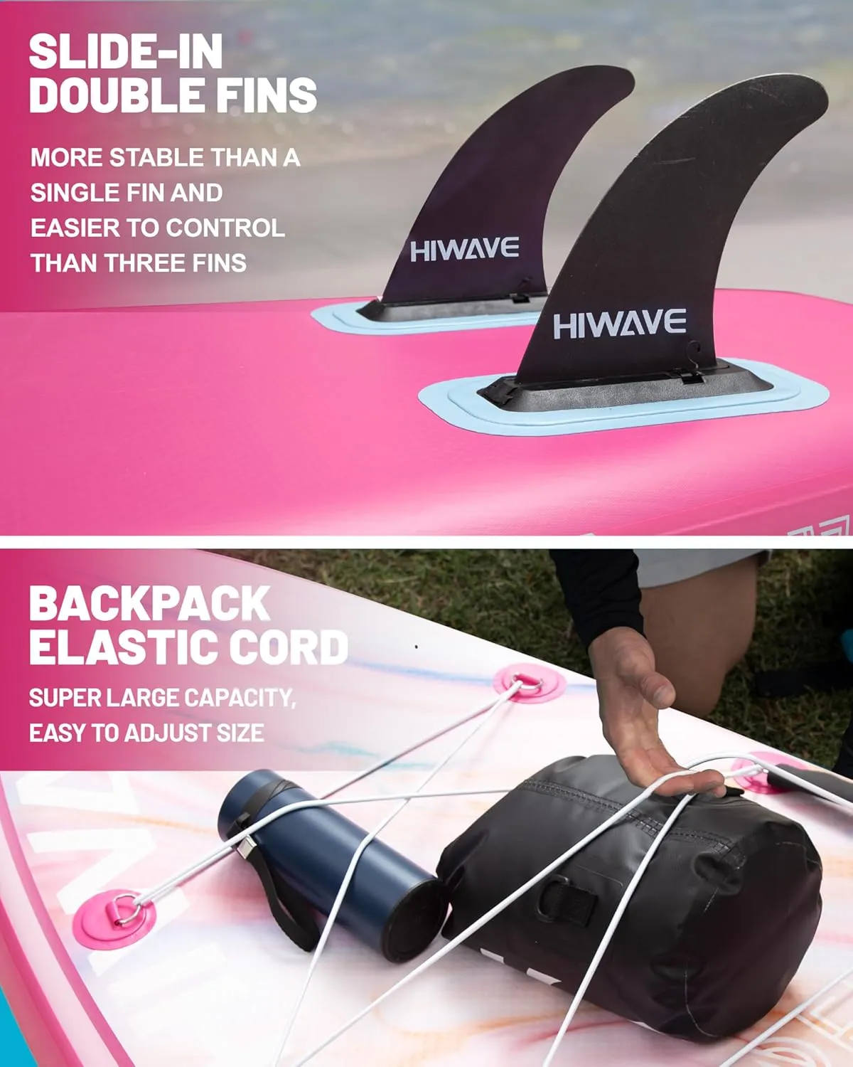 Inflatable Stand Up Paddle Board 11’*34”*6” Sup Board, 350lbs Capicity Adult&Youth Paddle Board, Pet Friendly for Ocean&Lake, w/Double Action Hand Pump