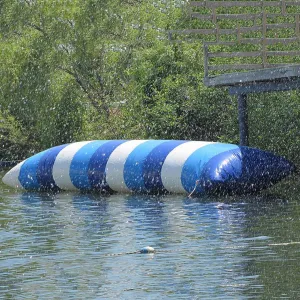 Inflatable Water Catapult Blob, Inflatable Water Drop Jumping Bag, Water Inflatable Catapult Bag Jumping Pillow with Air Pump, Suitable for Adults and Children