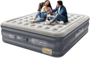 InnoTruth Cal King Air Mattress with Built in Pump, Inflatable Blow up Mattress, 18" Raised Colchones Inflables Air Bed for Guests & Home, Ideal for Home Use and Outdoor Camping, 650lb Weight Capacity