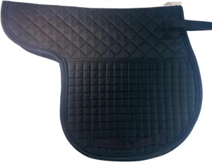 Intrepid International Quilted Double Back Shaped All Purpose English Saddle Pad - Upgrade Your Riding Experience with The Perfect Blend of Comfort and Style, Black