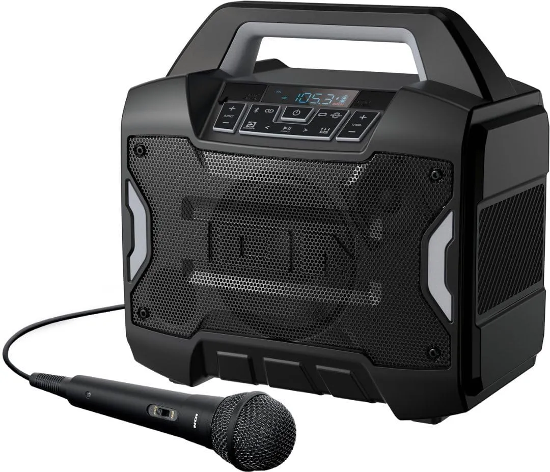 ION Audio - Sport Boom All-Weather Rechargeable Speaker with Microphone (Renewed)