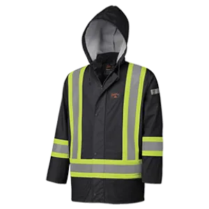 Jacket FR Hi-Vis PU Stretch Black 5894BK