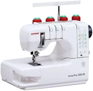 Janome CoverPro 1000CPX Portable CoverStitch Machine with Free Bonus Package