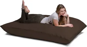 Jaxx Pillow Saxx 5.5-Foot - Huge Bean Bag Floor Pillow and Lounger, Chocolate