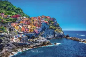 Jigsaw Puzzles - 1000 Pieces for Adult Wooden Puzzles - Entertainment Wooden Puzzles Toys - European Cinque Terre Landscape
