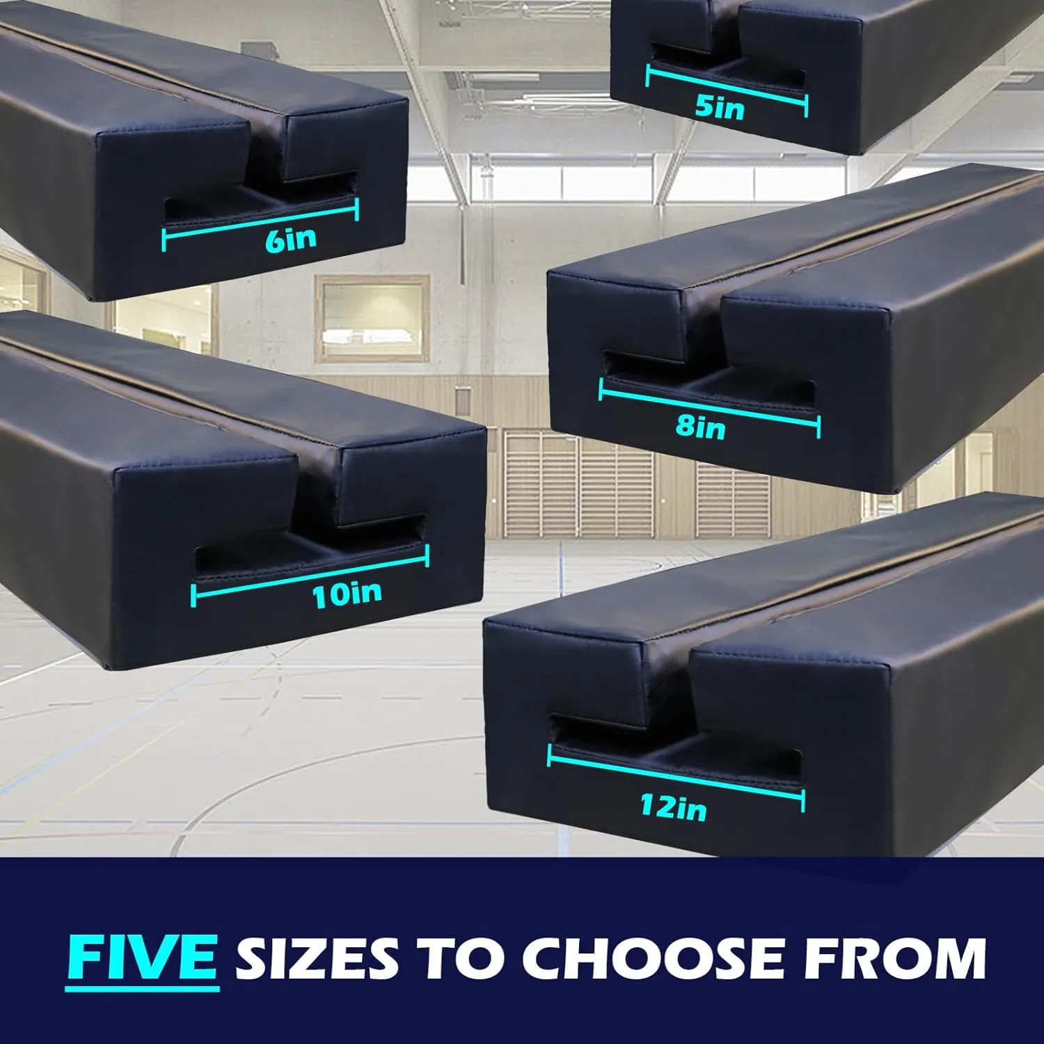 Katop Premium I-Beam Flange Pad - Black & Blue - Fits 5" 6" 8" 10'' 12'' Size I-Beams - Waterproof Surface - All Weather Use - Indoor & Outdoor - 2" Thick Superior Filling Material