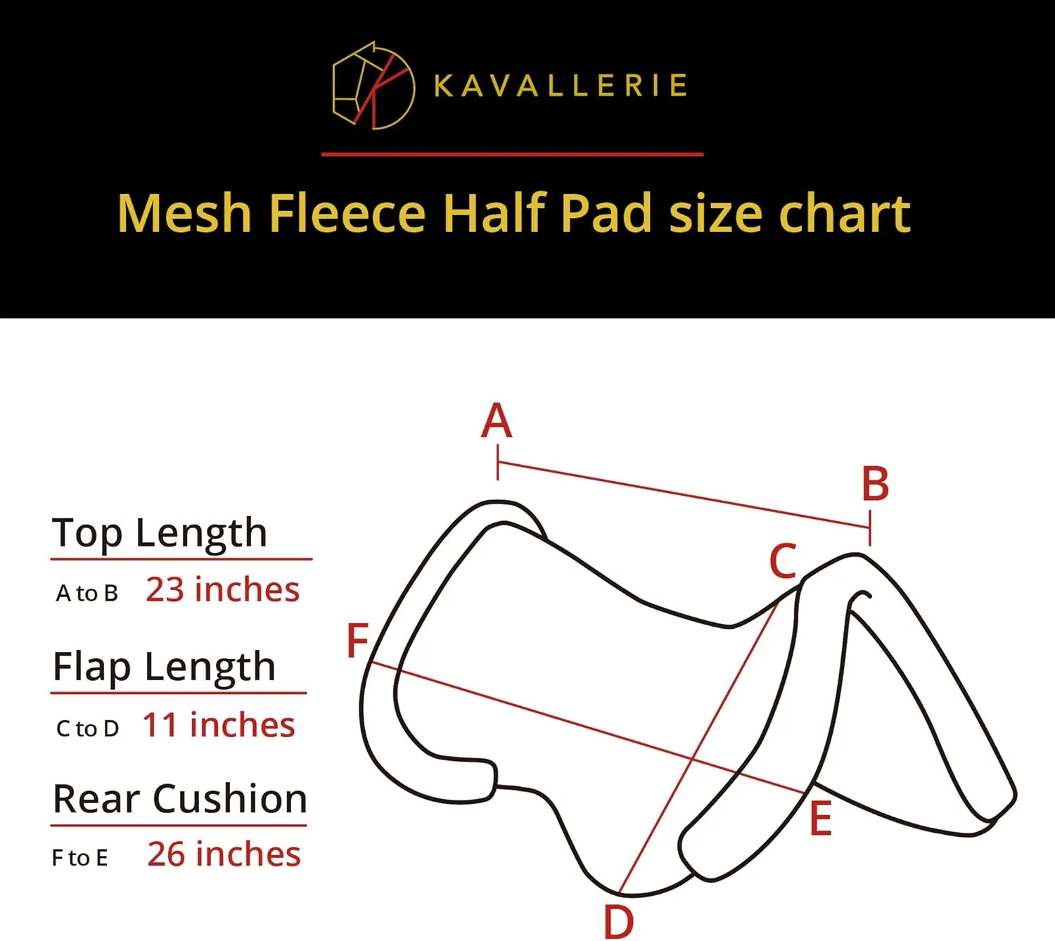Kavallerie 3D Air-Mesh Half Pad, Impact Protection & Therapeutic Gel Padding English Saddle for Maximum Support and Stability, Best for Horses Under Saddle, Dressage, Jumping & Training