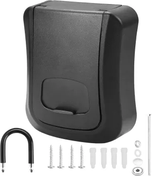 Key Lock Box with 4-Digit Combination Code - Black Heavy-Duty Key Lock Holder for Multiple scenarios, Weatherproof Outdoor Hide-a-Key Box for Home, Car, Office (Universal Fit)