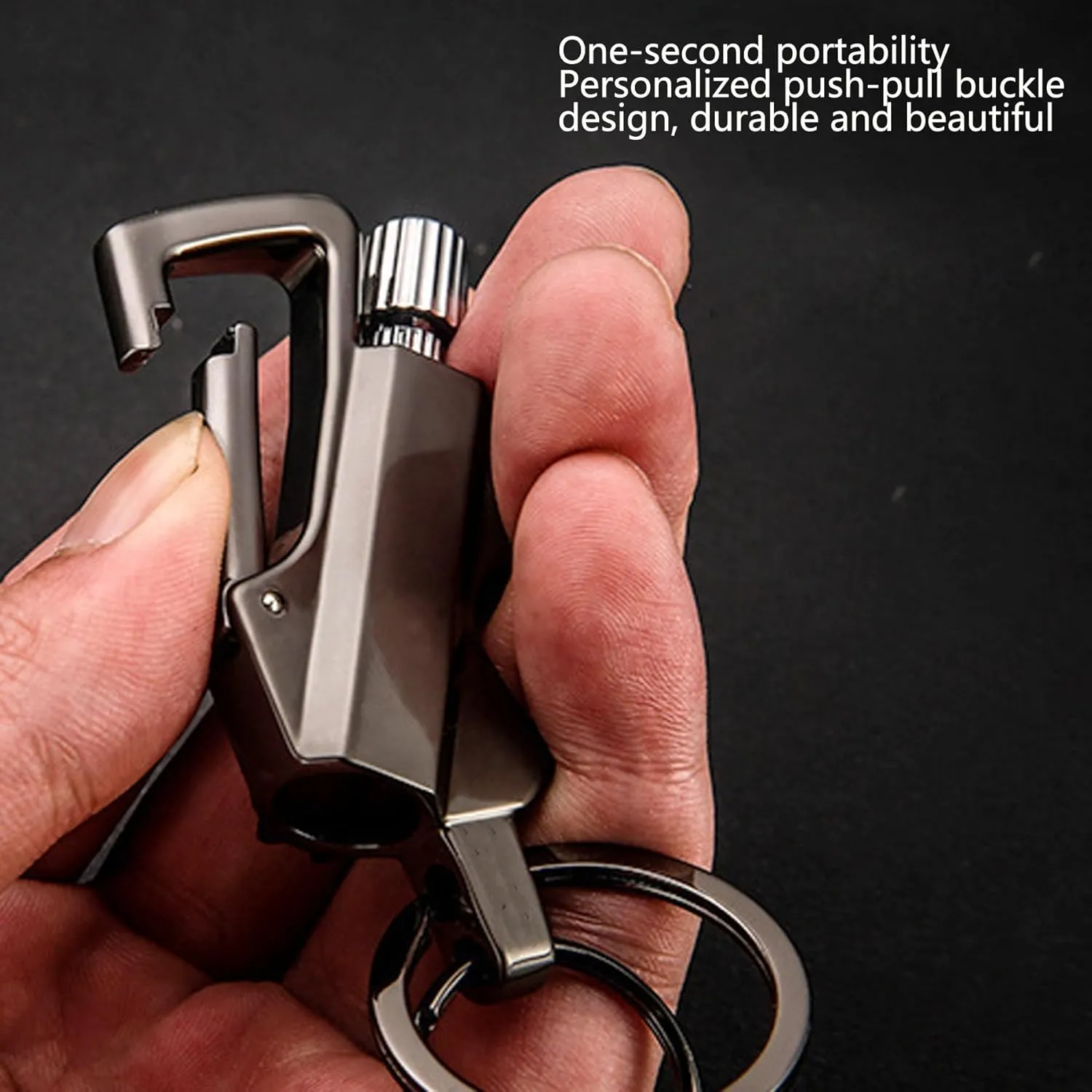 Keychain Lighter Lightweight Waterproof Refillable for Outdoor Hikers Camping Matches Kerosene Lighter 2-Pack(Gold)