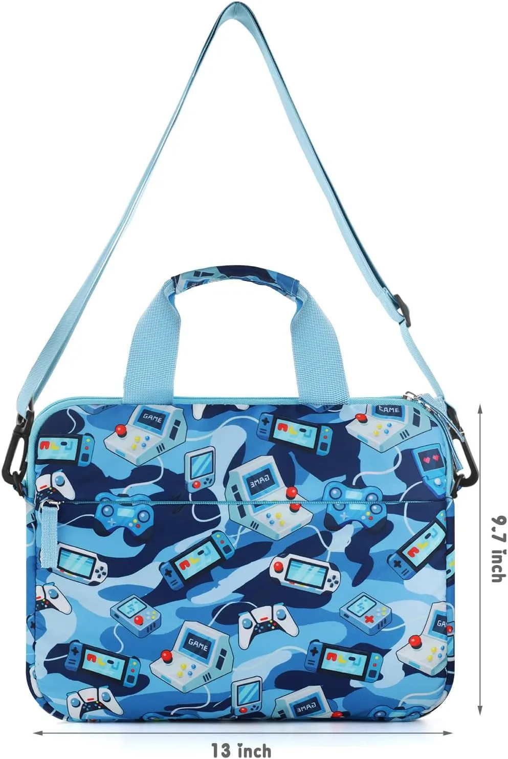 Kids Tablet Case for Boys, Kids Tablet Bag Sleeve for Fire HD 10, HD 8, 7 Kindle, Games Camo Blue