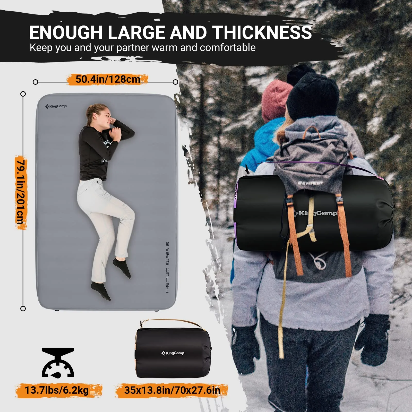 KingCamp Double Self-inflateble Pad R Value 11