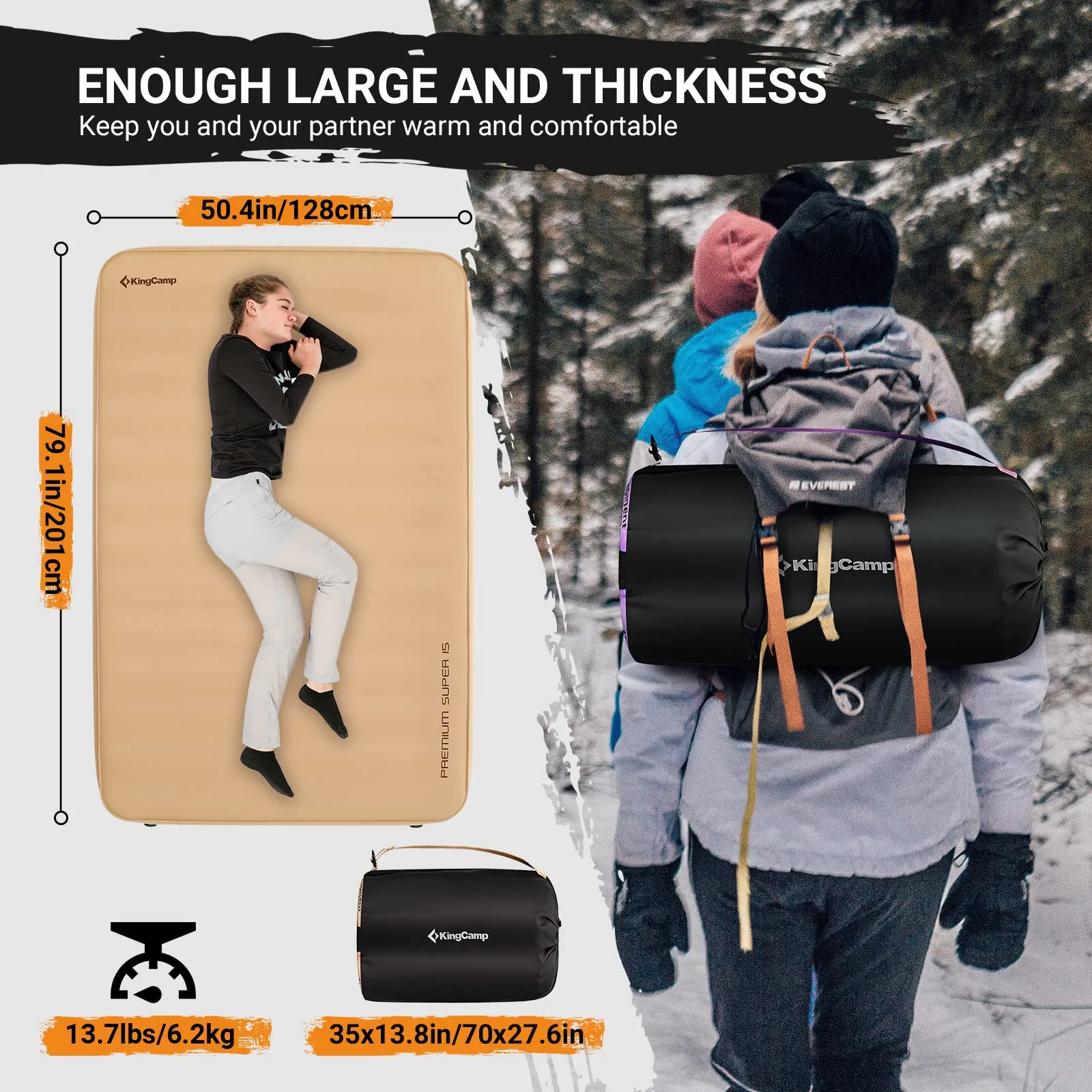 KingCamp Double Self-inflateble Pad R Value 11
