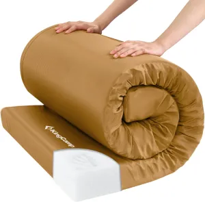 KingCamp Sleeping Pad for Camping, Foam Sleeping Mat, Portable Roll Up Camping Mattress for Car, Tent, Cot, Ground Pad with High Resilience Foam, Comfortable Sleeping Pad with Carry Handle