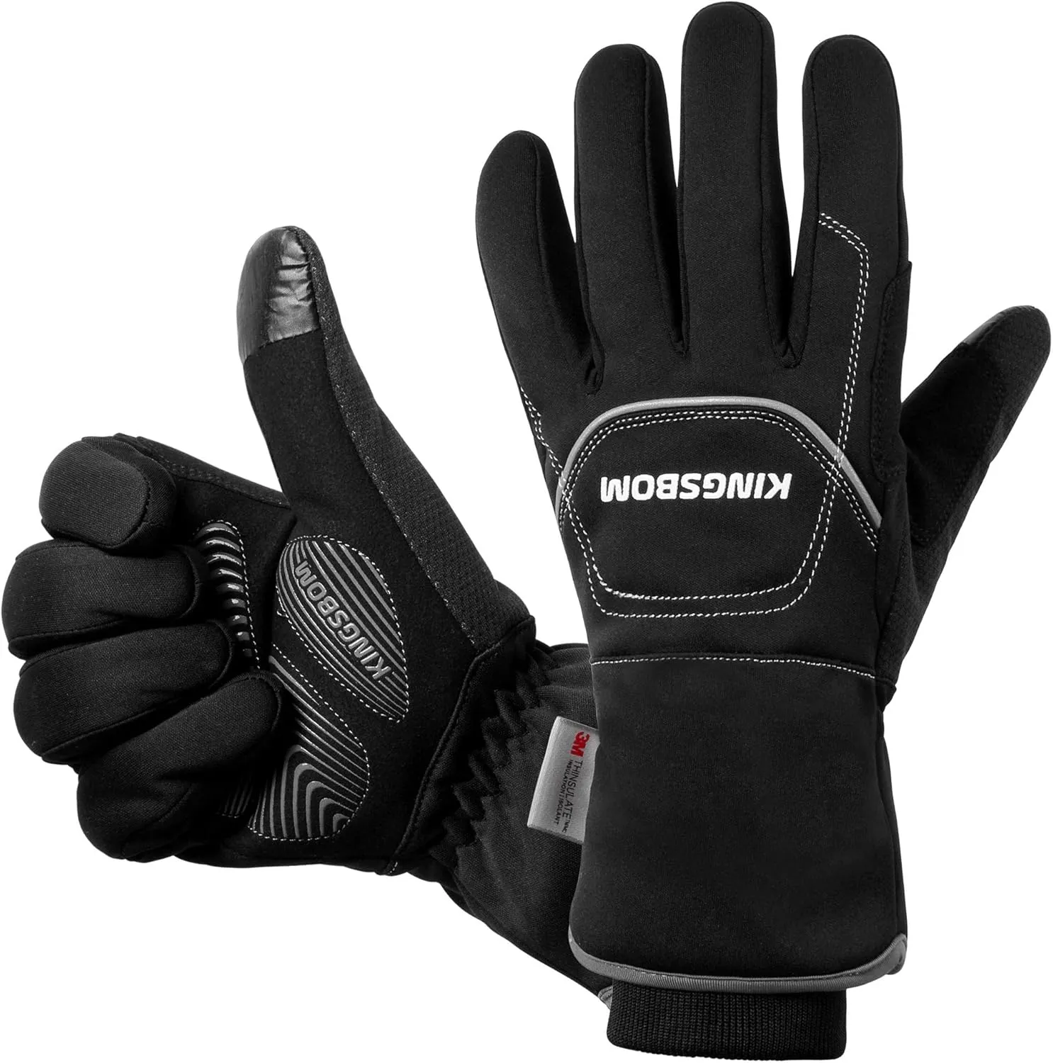 KINGSBOM -40F° Waterproof & Windproof Thermal Gloves - 3M Thinsulate Winter Touch Screen Warm Gloves - for Cycling,Riding,Running,Outdoor Sports - for Women and Men