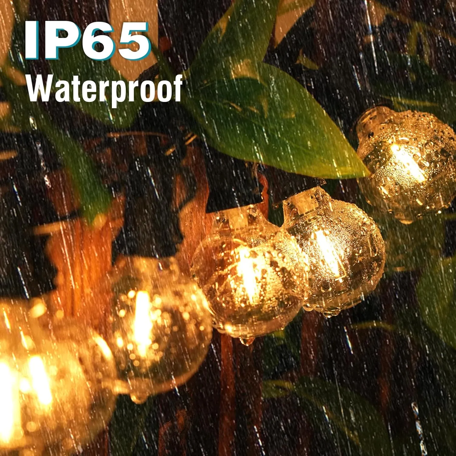 kolpop 100FT Outdoor String Lights with Dimmer Timer, G40 LED Patio Light with 41 3 Edison Shatterproof Bulbs, Waterproof Connectable Hanging Lights for Outside Party Backyard Gazebo