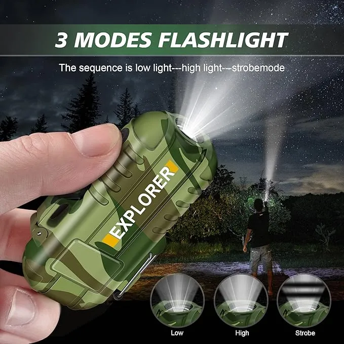 Lafagiet USB-C Rechargeable Lighter, Dual Electric arc, Waterproof, Flame-Less, Windproof Plasma lighters for Grill, Survival, Camping, Candle