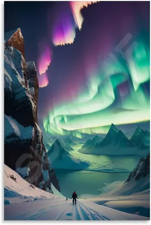 Landscape Aurora1 in Alaska Scenic Spots Poster (4) Canvas Painting for Living Room Bedroom Decor 20x30inch(50x75cm) Unframe-style