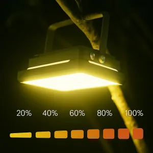 LED Camping Work Light Rechargeable, Portable Camping Lights Long Battery Life & Multiple Lighting Modes, Waterproof Hanging Camping Essentials for Power Outages, Emergency, Tent, Outdoor