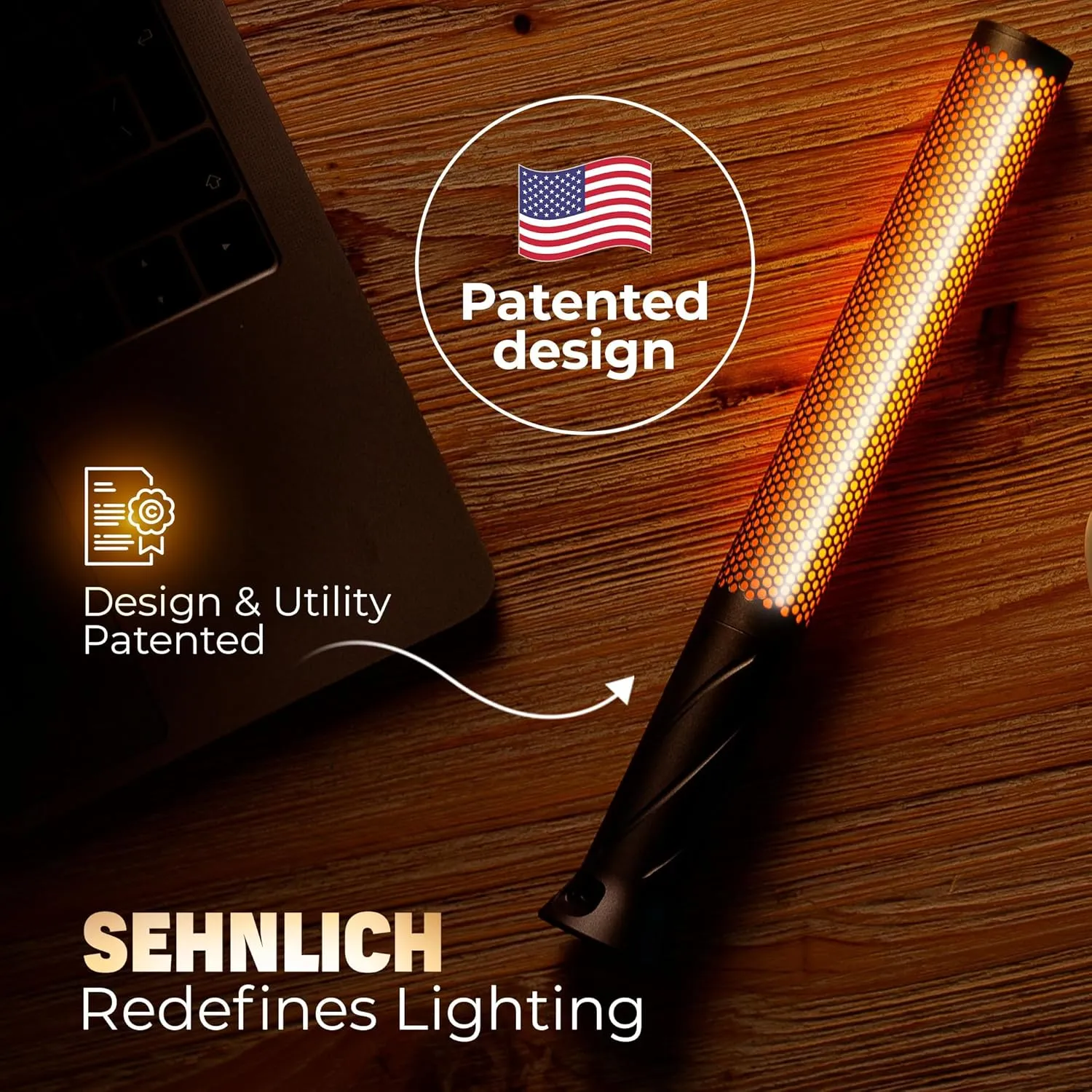 LED Candle Light, Cordless Table Lamps, Bedside Lamps w/2 Modes, Rechargeable Candlestick, Modern Table Lamp w/2600 mAh Battery, Small Table lamp, nightstand lamp, Bedroom lamp