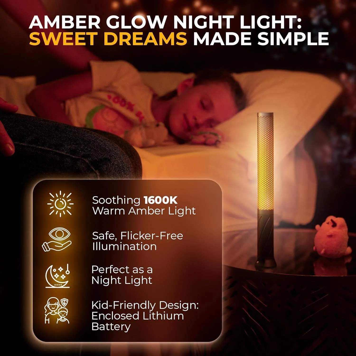 LED Candle Light, Cordless Table Lamps, Bedside Lamps w/2 Modes, Rechargeable Candlestick, Modern Table Lamp w/2600 mAh Battery, Small Table lamp, nightstand lamp, Bedroom lamp