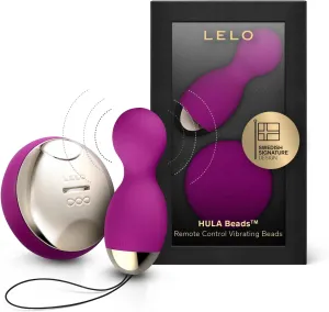 LELO Hula Beads, Twisting, Turning and Vibrating Pleasure Beads (Kegel Balls for Women) Vibrator Egg Ben Wa Balls Bullet Vibration Egg Wireless Remote Control Vibrator, Deep Rose