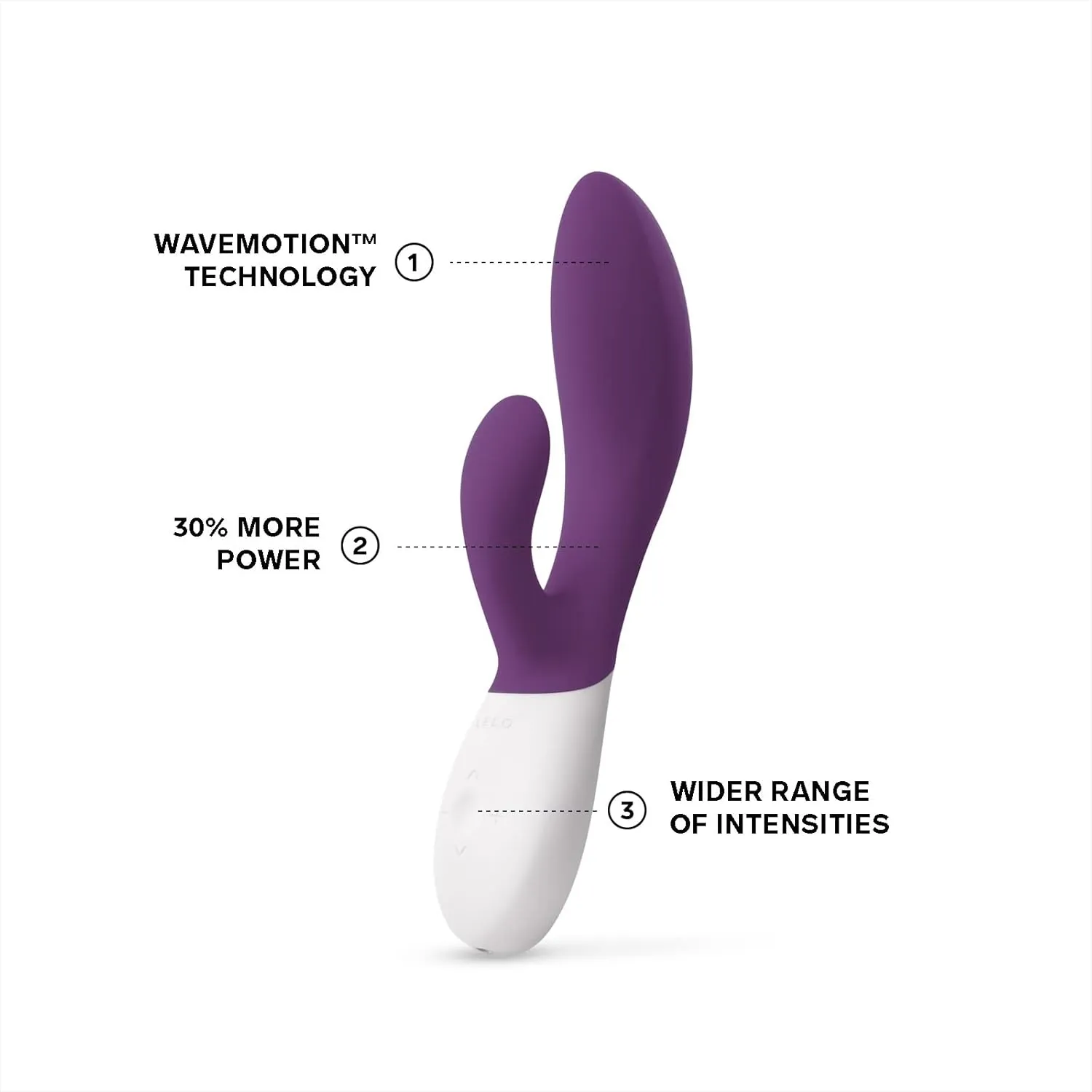 LELO INA Wave 2 Rabbit Vibrator for Women Sex Toy G Spot Rabbit Vibrator with Wavemotion Technology and 12 Vibrations Settings, Sex Toys for Women, Purple