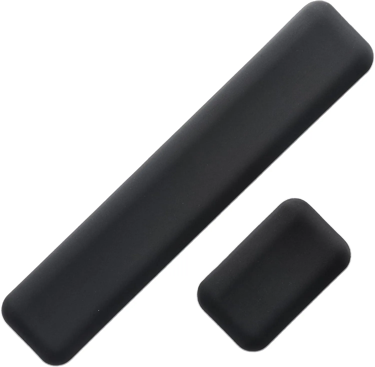 Leolee Keyboard and Mouse Wrist Rest Set for Computer, Black Ergonomic Keyboard Pad Wrist Support, Wrist Rest with Memory Foam Non-Slip Base for Pain Relief, Easy Typing, Gaming, Office（Glossy）