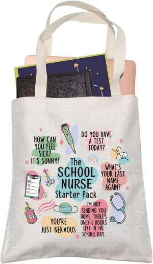 LEVLO Future Nurse Tote Bag The Sch*ol Nurse Starter Pack Shopping Bag Nursing Waterproof Textbook Storage