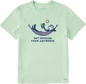 Life is Good. Men's Jake Not Working Hammock SS Crusher Tee, Sage Green, XXX-Large