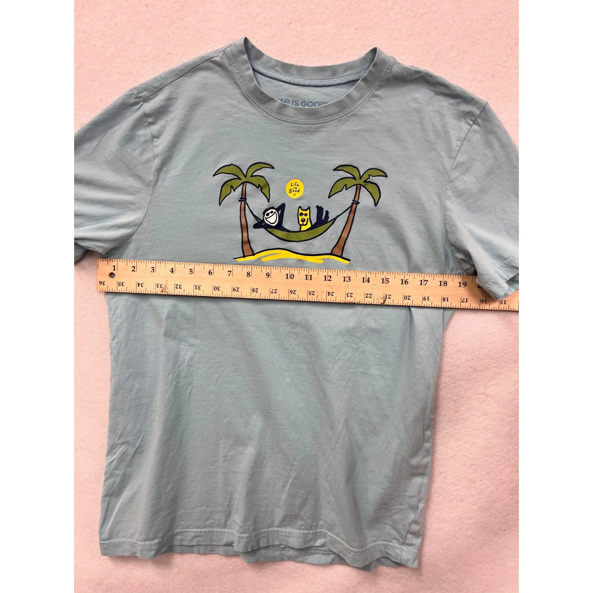 Life Is Good Mens Medium Zero Tasking Graphic T-Shirt #6540