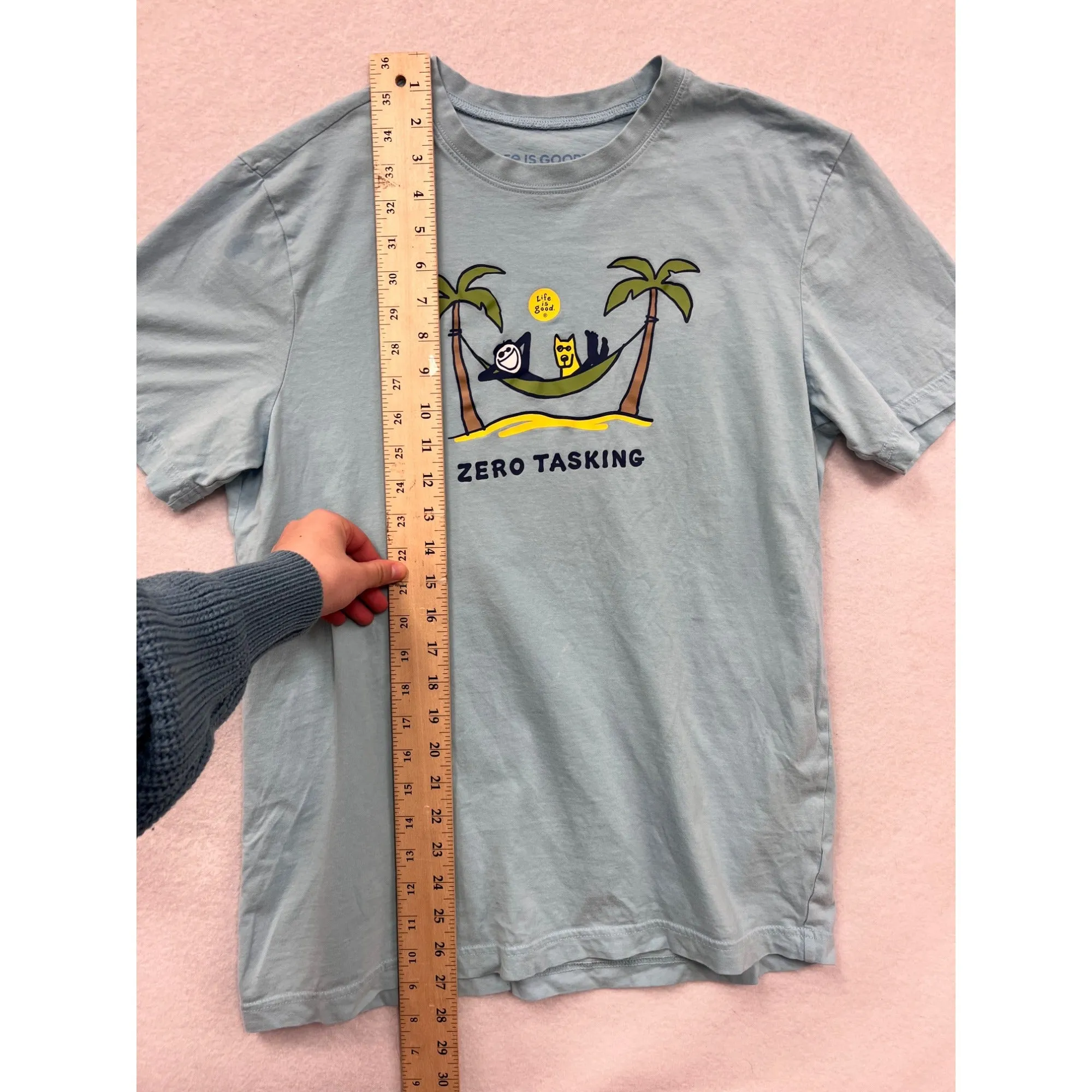 Life Is Good Mens Medium Zero Tasking Graphic T-Shirt #6540