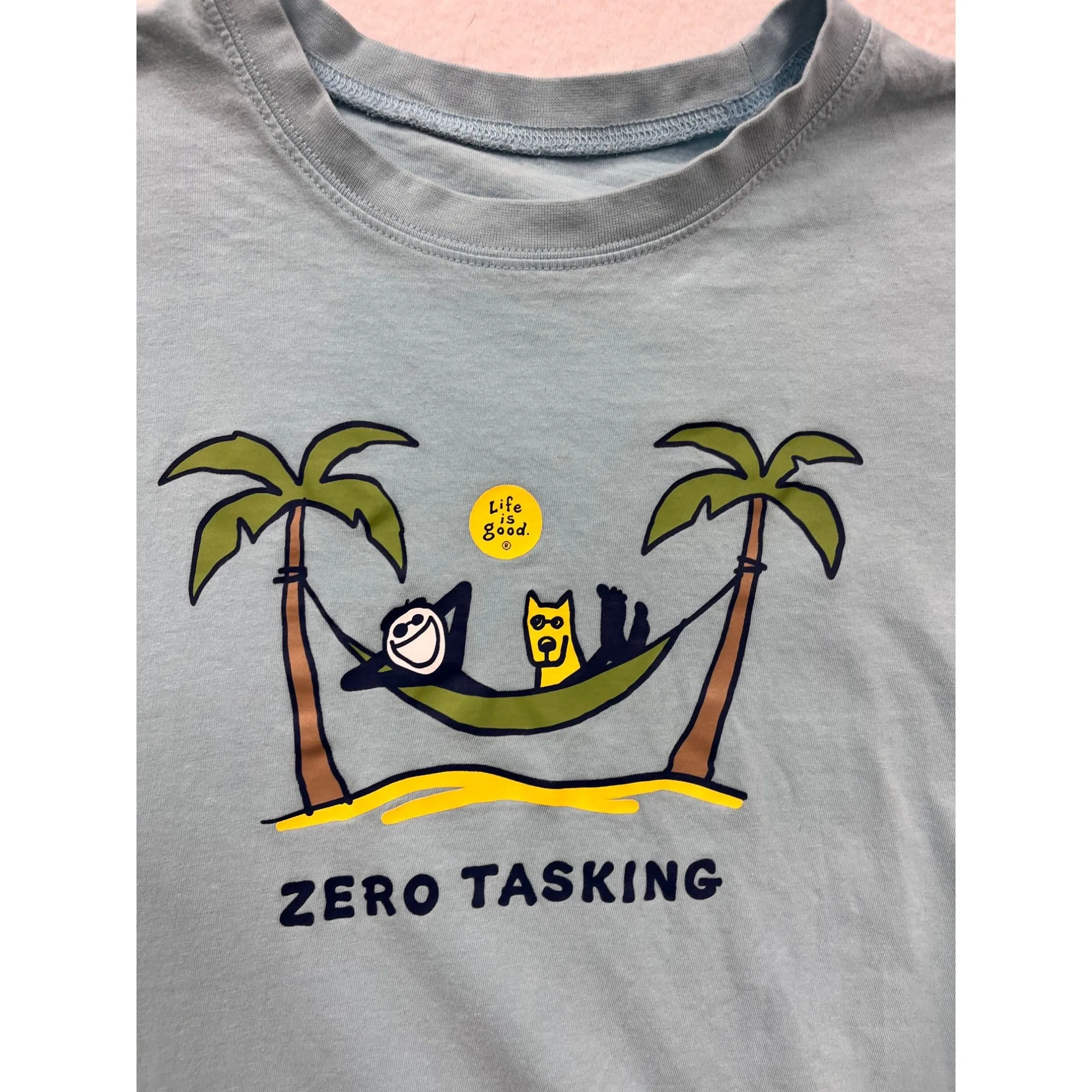 Life Is Good Mens Medium Zero Tasking Graphic T-Shirt #6540