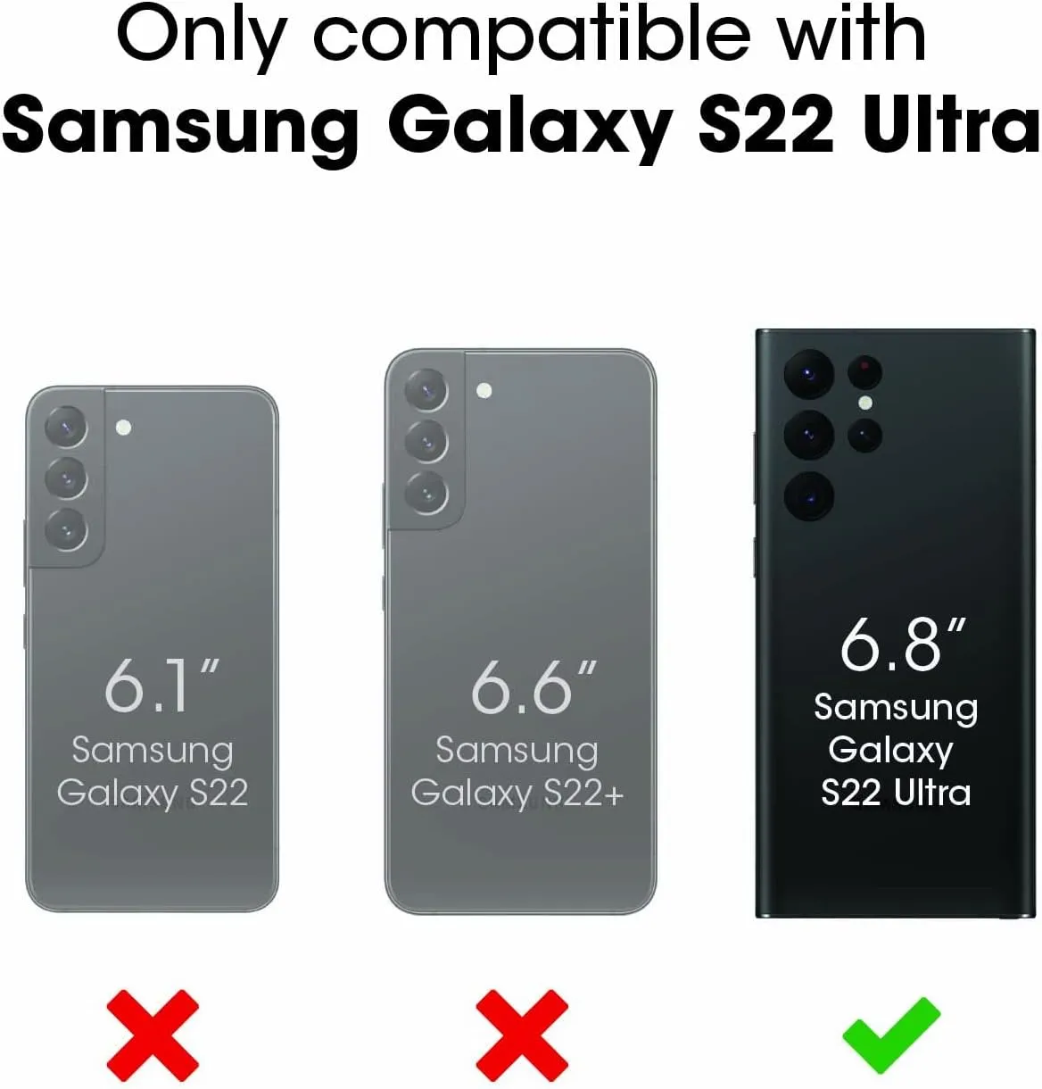 LifeProof NEXT SERIES Case for Galaxy S22 Ultra - BLACK CRYSTAL (CLEAR/BLACK)