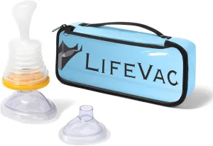 LifeVac Blue Travel Kit - Portable Suction Rescue Device, First Aid Kit for Kids and Adults, Portable Airway Suction Device for Children and Adults