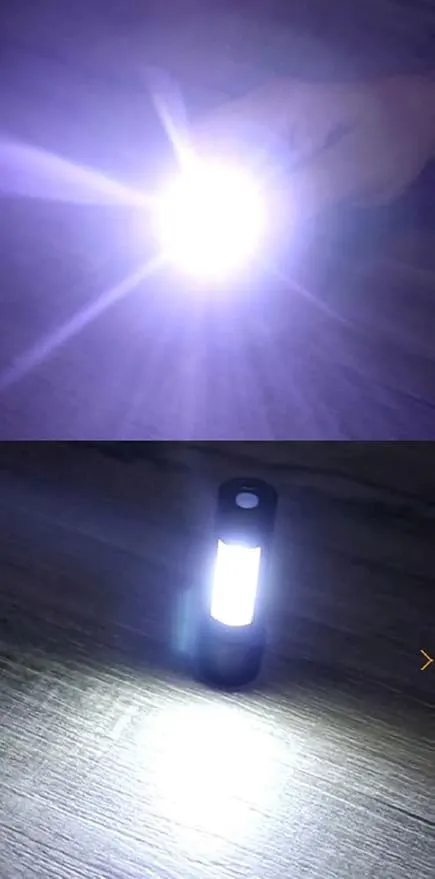 Light Saver LED Tactical Flashlight, USB Rechargeable, Waterproof, Ultra Compact Featherweight, Incredibly Bright Built-In Lantern for Outdoor Camping & Emergency: Black Adjustable Zoom Focus (1-Pack)