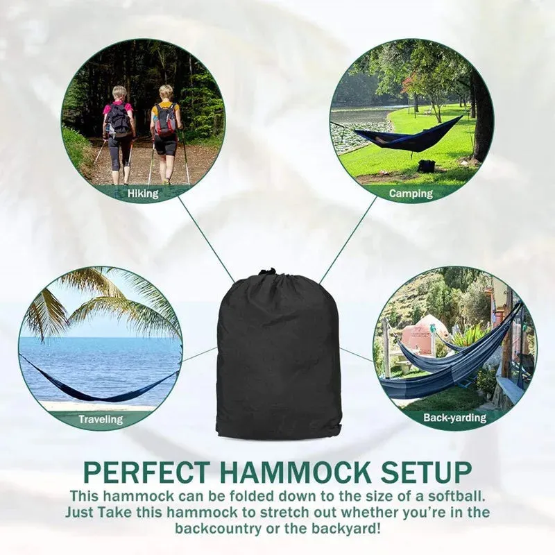 Lightweight 2-Person Hammock with Mosquito Protection
