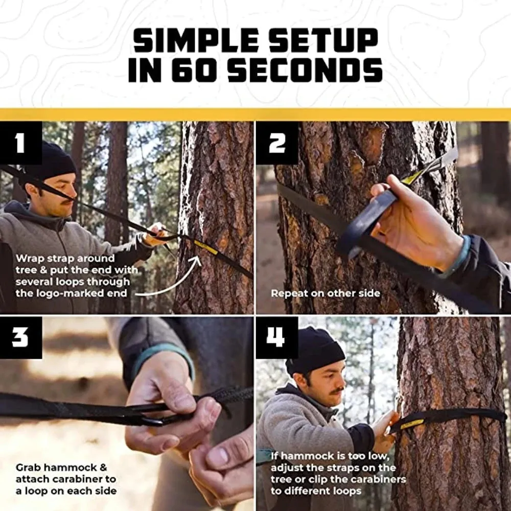 Lightweight 2-Person Hammock with Mosquito Protection