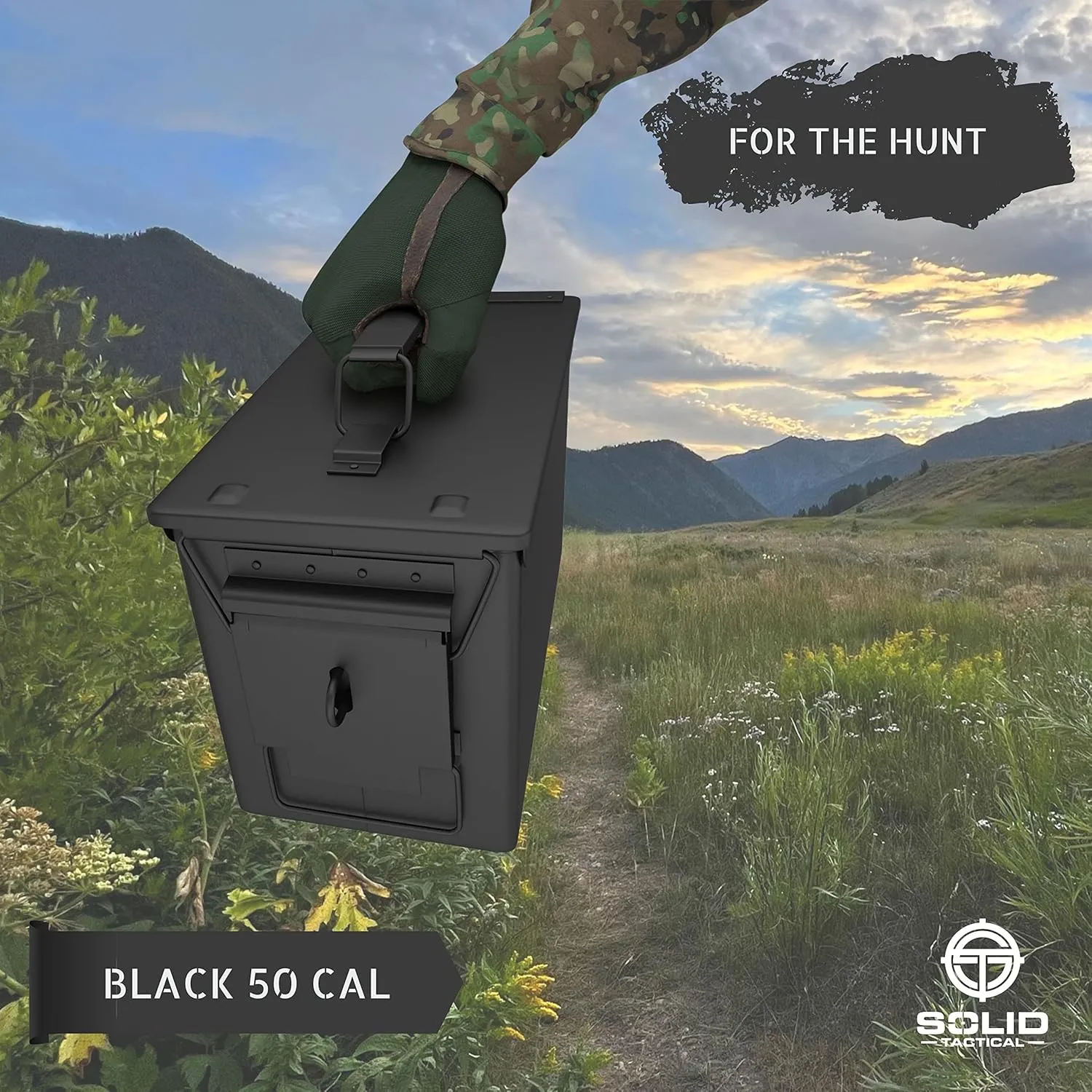 Lockable 30 & 50 Cal Metal Ammo Storage Box 9mm - Military & Army Steel Ammo Can for Ammunition Storage - Waterproof Ammo Crate Utility Box
