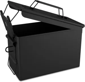 Lockable 30 & 50 Cal Metal Ammo Storage Box 9mm - Military & Army Steel Ammo Can for Ammunition Storage - Waterproof Ammo Crate Utility Box