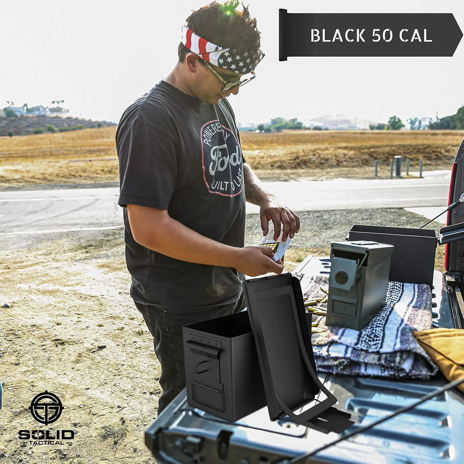 Lockable 30 & 50 Cal Metal Ammo Storage Box 9mm - Military & Army Steel Ammo Can for Ammunition Storage - Waterproof Ammo Crate Utility Box