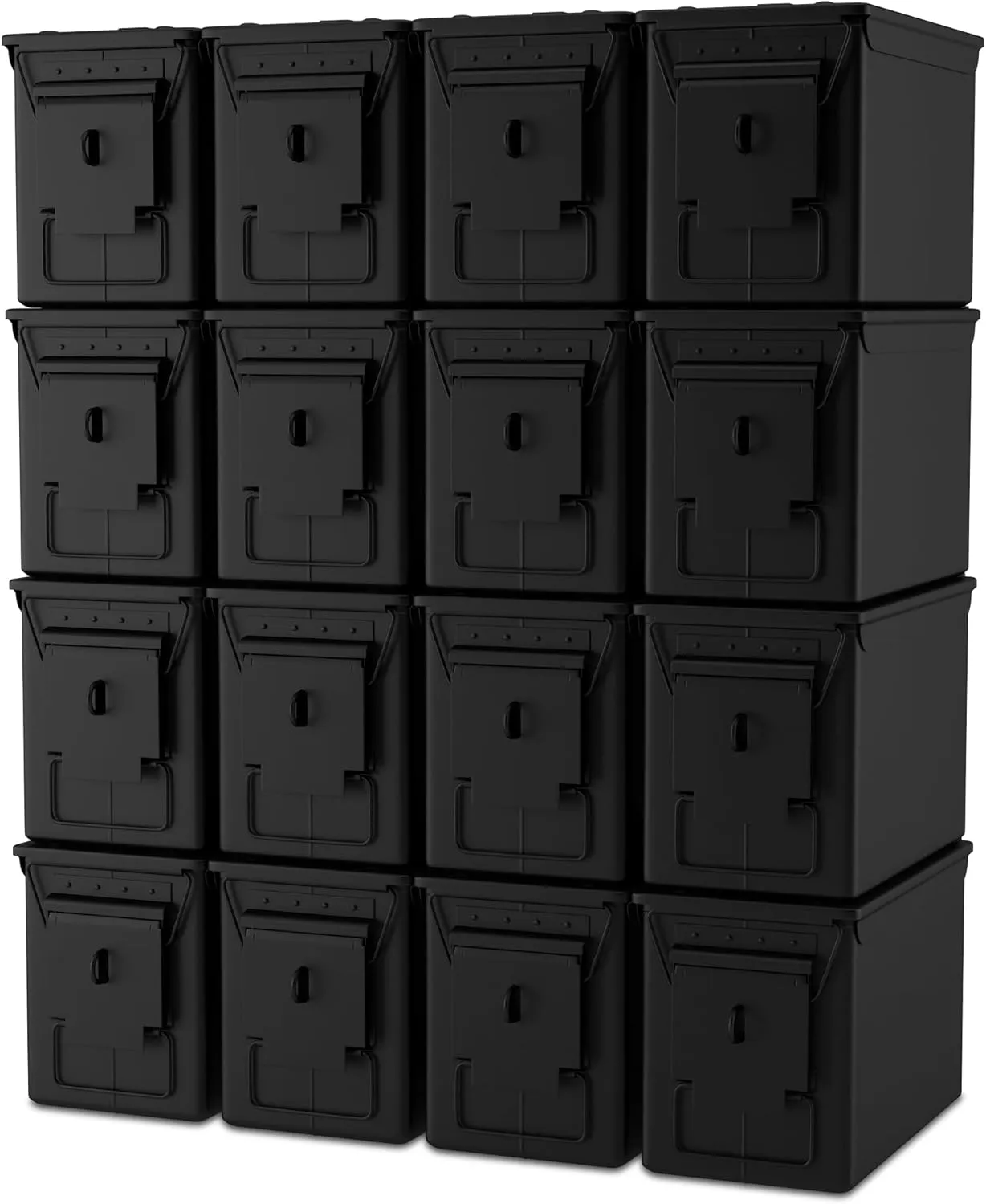 Lockable 30 & 50 Cal Metal Ammo Storage Box 9mm - Military & Army Steel Ammo Can for Ammunition Storage - Waterproof Ammo Crate Utility Box