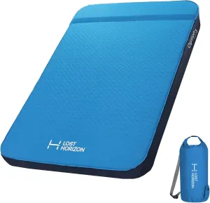 LOSTHORIZON Air & Foam Camping Mattress, Self-Inflating Sleeping Pad, 4.5" Thick, with Pump Sack, Full