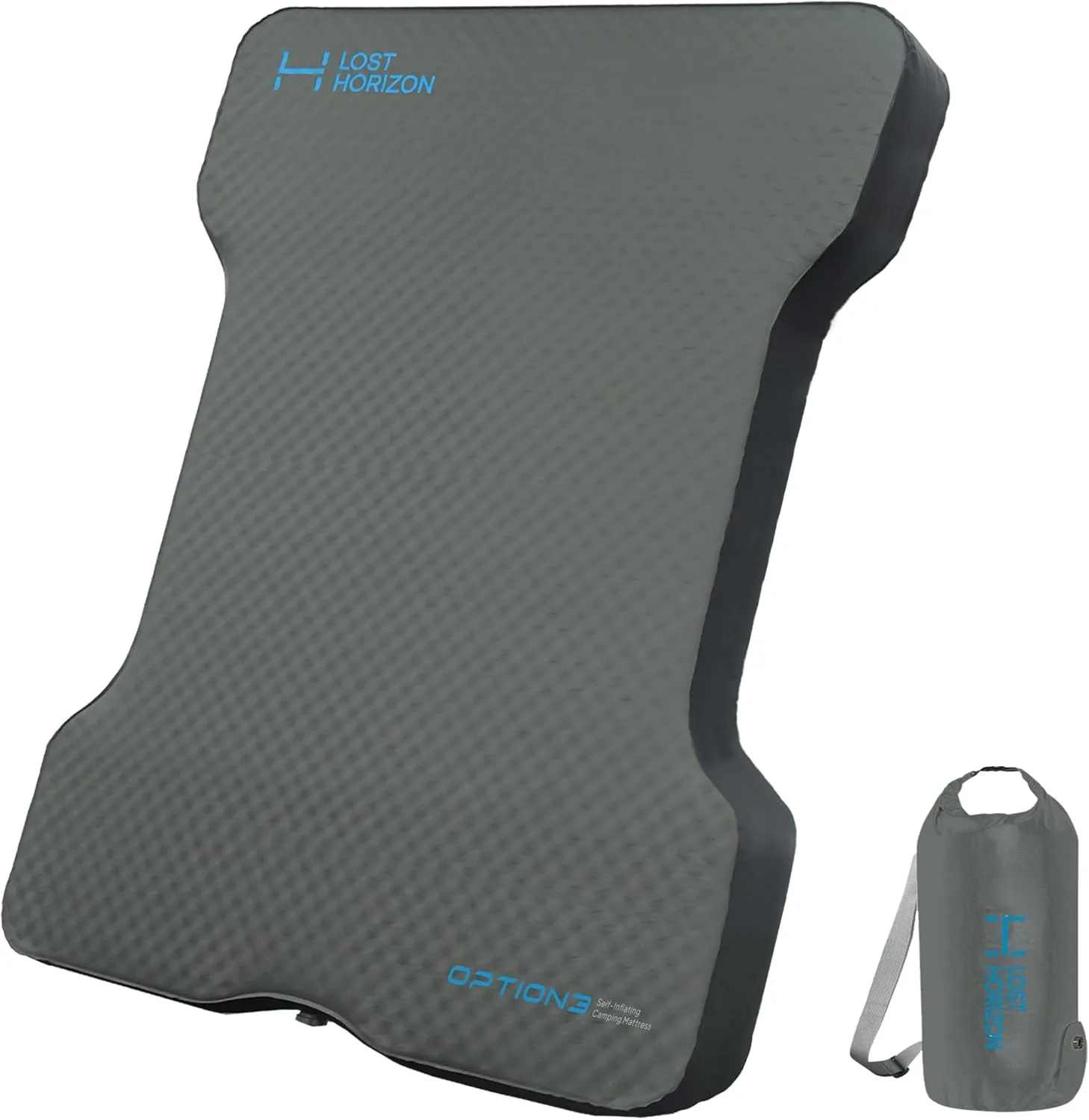 LOSTHORIZON Truck Bed Camping Air Mattress with Foam, Self Inflating Sleeping Pad for Full Size 6-6.5FT with Air Pump, 4.5" Thick