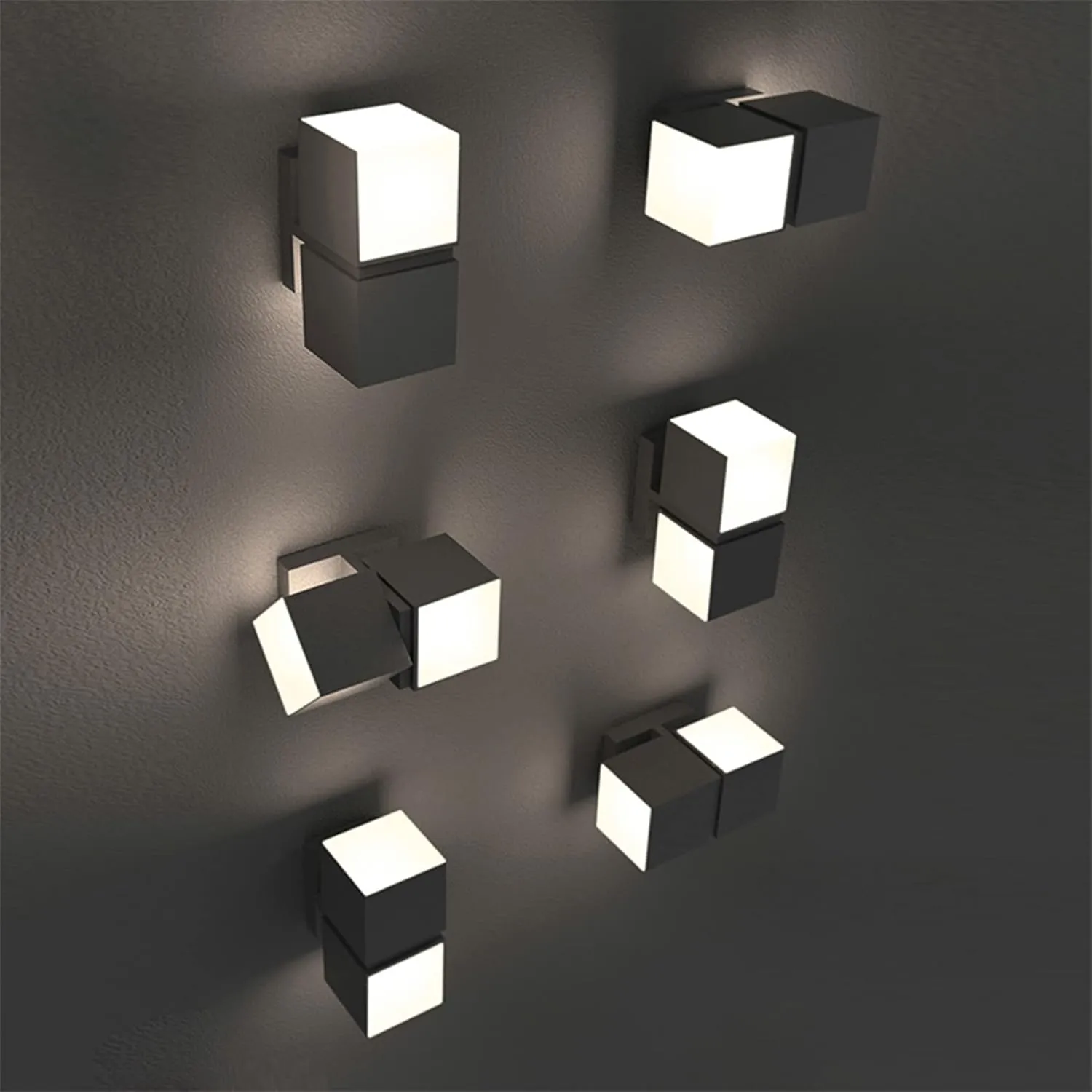 LUTEC Cuba 3000K 1100LM LED Porch Wall Light Outdoor, Modern Exterior Lights Fixture Wall Sconce, Waterproof Front Door Wall Lighting Wall Lantern for House, Patio, Garage, Entryway-Grey
